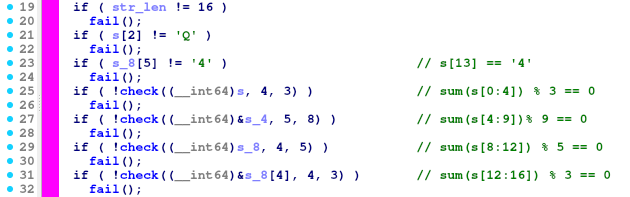 Second chunk of decompiled code. Many if-conditions